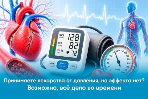 Принимаете лекарства от давления, но эффекта нет? Возможно, всё дело во времени
