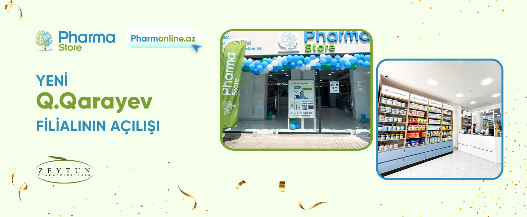 Pharmastore apteklər şəbəkəsinin Qara Qarayev filialı açıldı