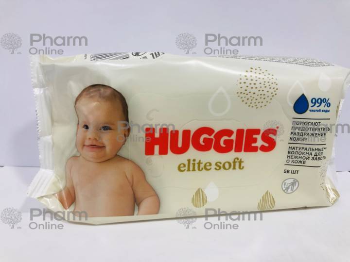 Salfetka nəm Huggies elite soft № 56  (Türkiyə)
