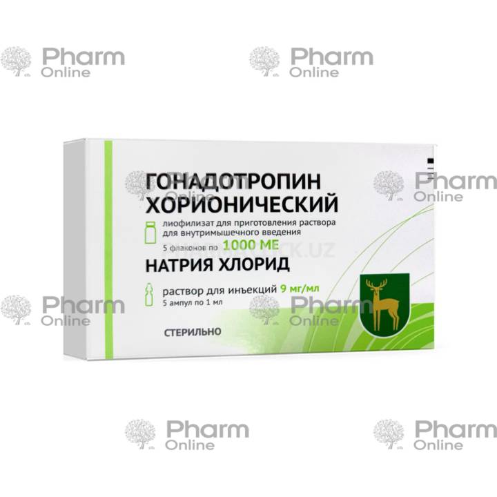 Гонадотропин человеч-ий хорионич-ий 1 000 ЕД № 5 (Ампулы)  (Россия)