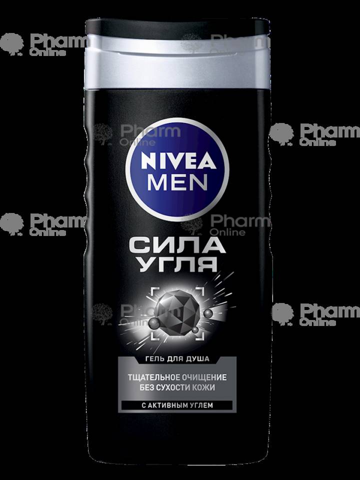 Nivea Duş geli Kömür gücü kişilər üçün 250 ml (4045) (Gel)