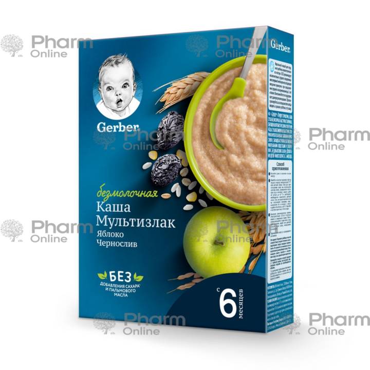 Children's food Gerber porridge from 6 months without dairy multigrain apple and prunes 180 gr