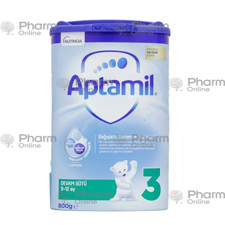 Детское питание Аптамил-3   с 9 мес.(0569) 800 гр (Дет/пит.) (<>) (Турция)