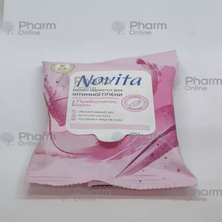 Intimate wipes wet Novita № 15(Belarus)
