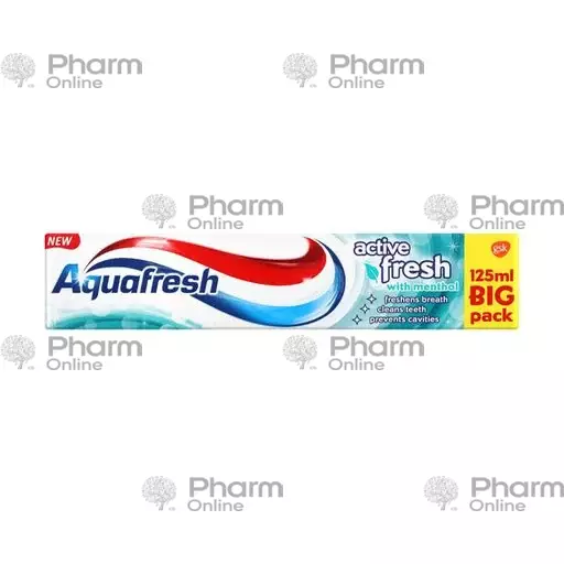 Toothpaste Aquafresh big pack with menthol active fresh (7041) 125 ml (Russia)