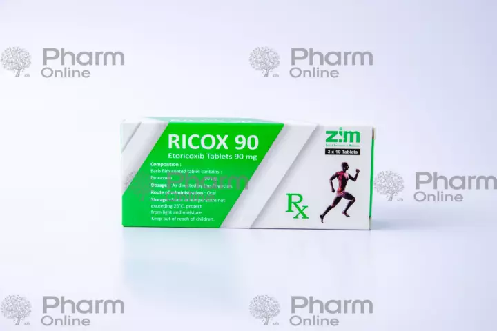 Ricox 90 gr № 30 (Tablets) -Ricox painkiller, Ricox painkiller price - online pharmacy drug delivery