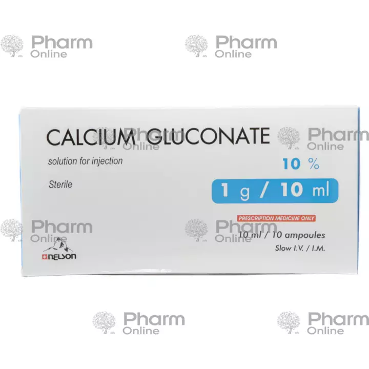 Кальция глюконат 10%(Nelson) 10 мл № 10 (Ампулы) (Reyoung Pharmaceutical Co. Ltd.) (Китай)