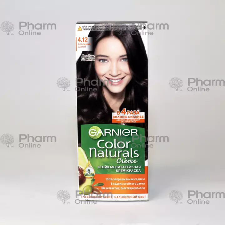 Гарньер kраска Color Naturals-4,12 холодный шатен (6024) (Косметика) (<>) (Россия)