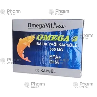 Omeqavit Omega 3 500 mq № 60 (Kapsulalar) (<>) (Türkiyə)