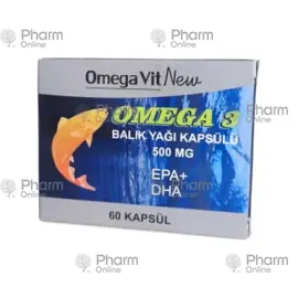 Omeqavit Omega 3 500 mq № 60 (Kapsulalar) (<>) (Türkiyə)