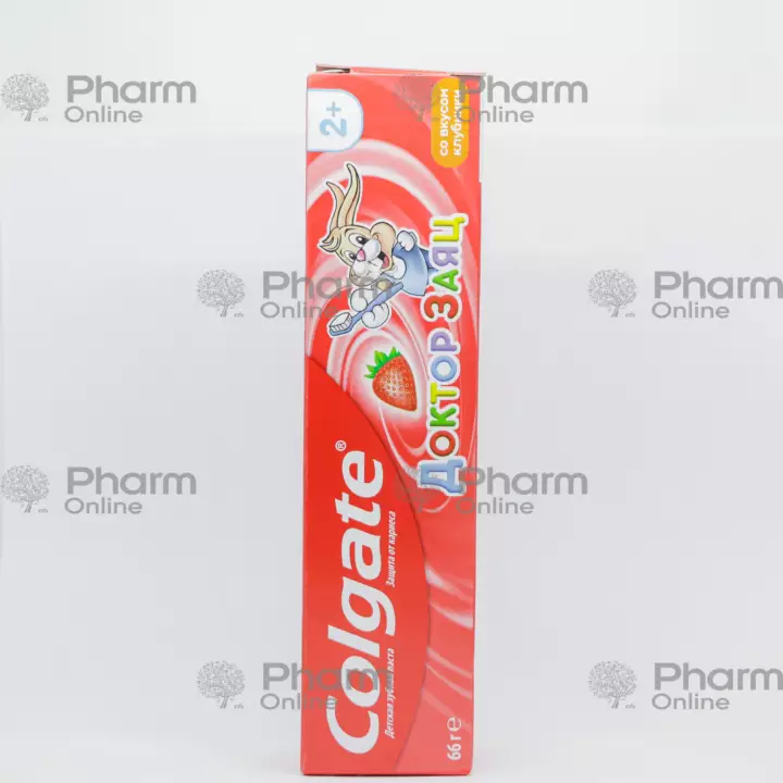 Colgate uşaqlar üçün Doctor Zayac  çiyələk ətirli "Kins Strawberry dad" (5374). 50 ml (diş məcuni)