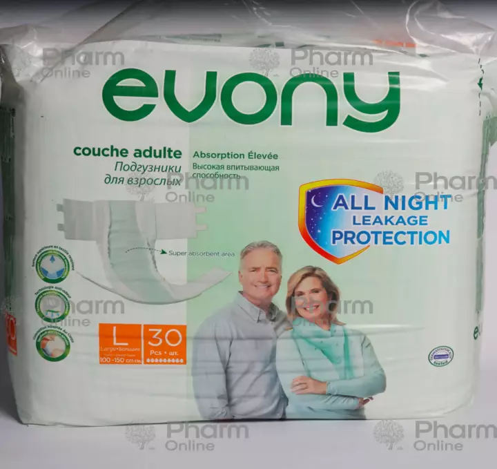 Diapers for adults Evoni large 100-150 cm  № 30 (Türkiye)