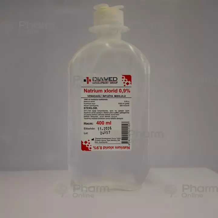 Natrium xlorid 0,9% 400 ml (məhlul)