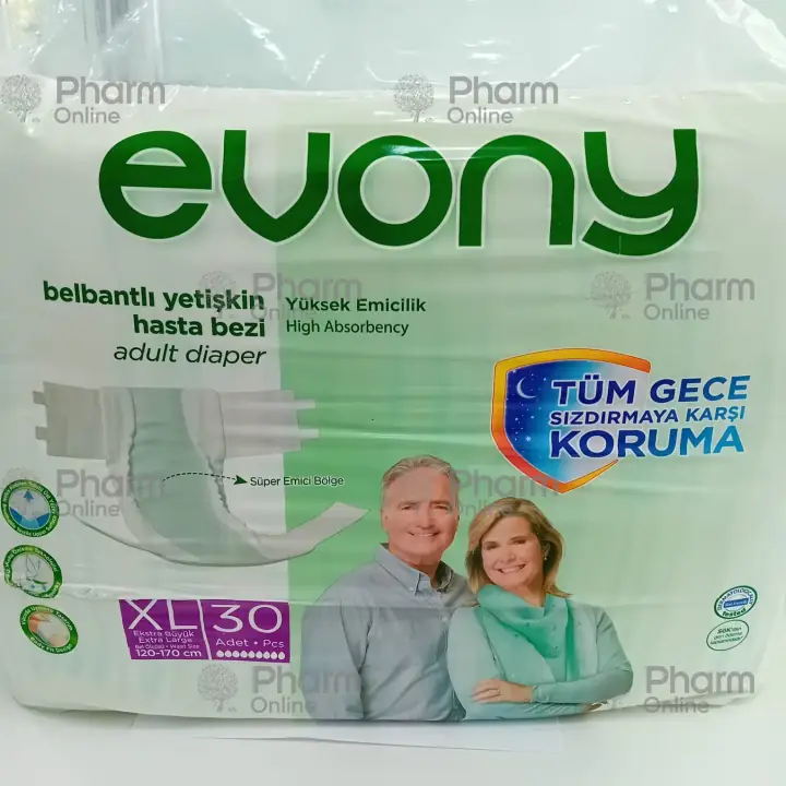 Diapers for adults Evoni X-large 120-170 (4092) № 30 (Hygiene products) (İE ULAGAY İLAÇ SANAYİİ T