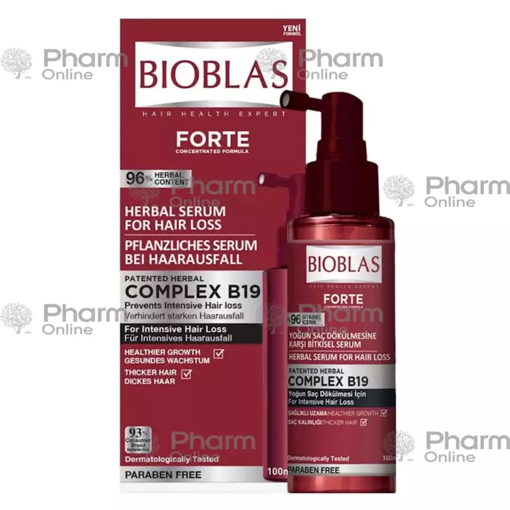 Saç tökülməsinə qarşı Bioblas "Kompleks B19" (8644) 100 ml (Sprey)