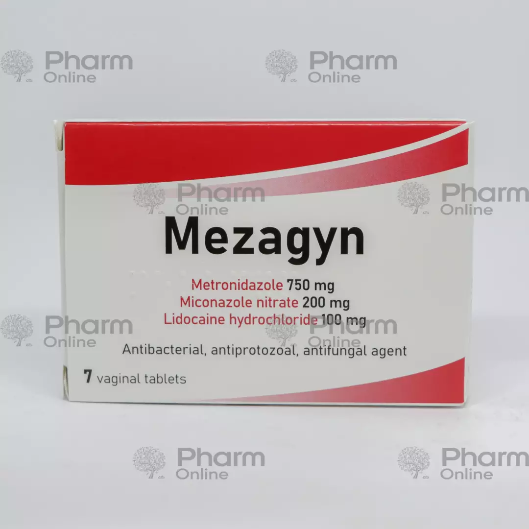 Mezagin (750 + 200 + 100) mq № 7 (Vaginal tablets) (<>) (Turkey)