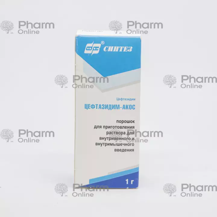 Ceftazidime-Akos 1 g No. 1 (Bottle) (Synthesis AKO OJSC) (z)