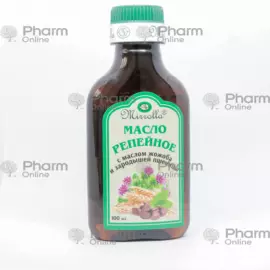 Репейное масло с  маслом зарод. пшеницы и жожоба 100 мл (Раствор) (Мирра ООО) (Россия)