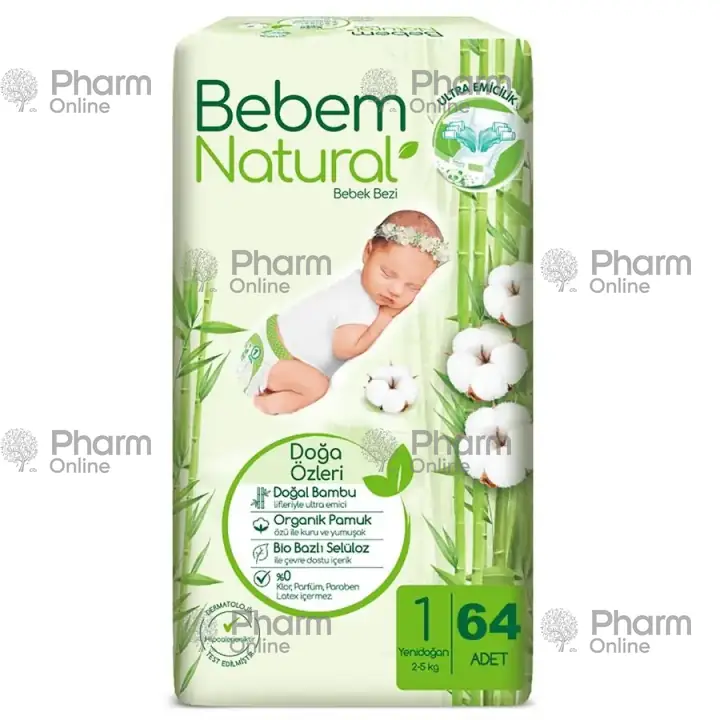 Uşaq bezi Bebem Natural-1 2-5 kq  № 64 (Türkiyə)