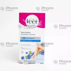 Депилятор "VEET"воск,полоски  для чувст,кожи(вит Е,минд,масло) №12(7259)(0953) (Крем) (Reckitt Benck