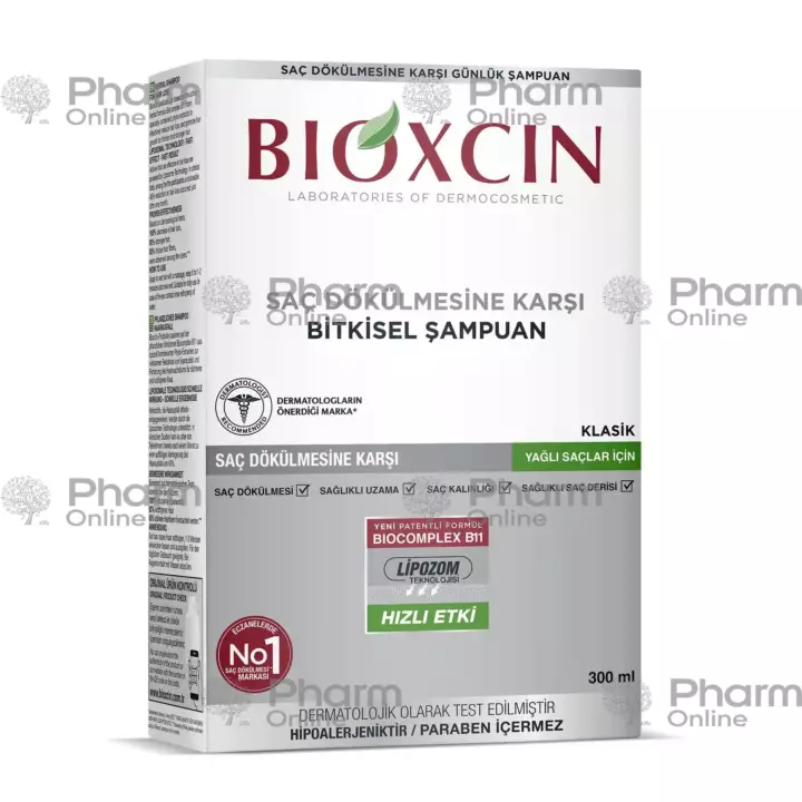 Bioxin Yağlı Saçlar üçün Saç Tökülməsinə Qarşı Şampun (0260) 300 ml (Şampun)