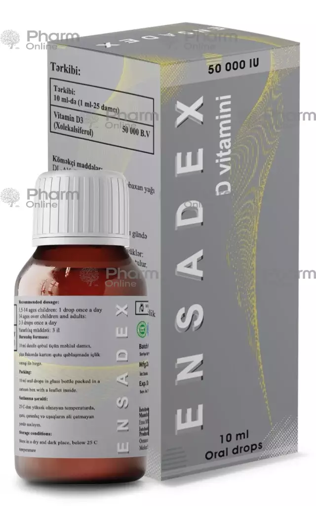 Ensadex D vit.50 000 IU 10 ml (Drops) (Turkey)