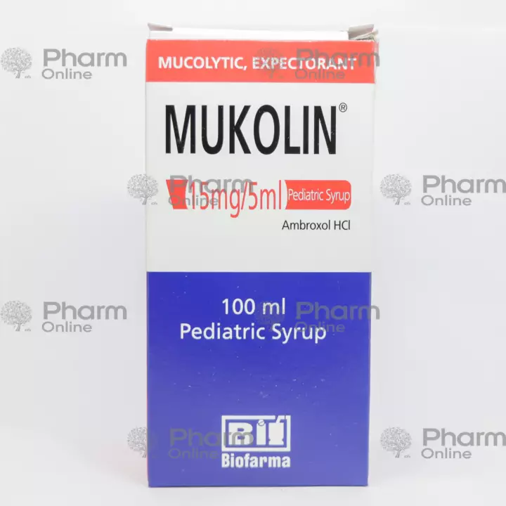 Mucolin 15 mg/ 5 ml 100 ml (Pediatric syrup) (Biofarma Ilac San. ve Tic. A.S.) (Turkey)
