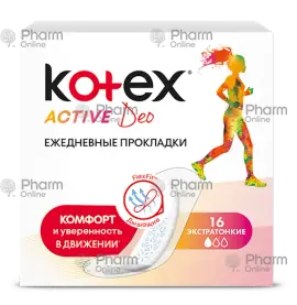 Kotex active extra-thin pads (7893) №16 (Cosmetics) (<>) (Russia)