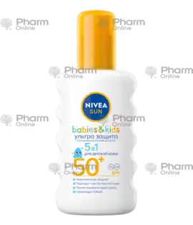 Uşaqlar üçün günəşdən qoruyan Nivea losyonu ultra qoruyucu SPF50+ (2767)(85847) 200 ml (Sprey) (<>)