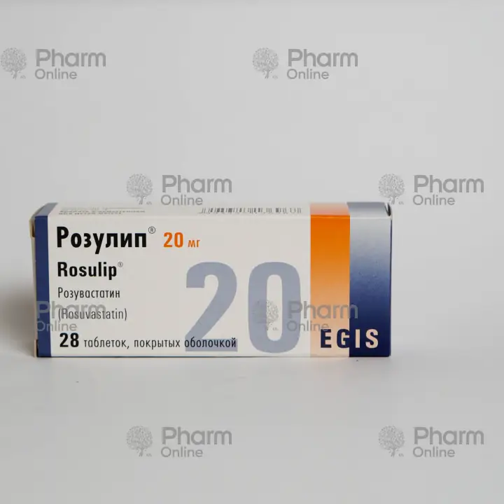 Rozulip 20 mq №28 – yüksək xolesterin üçün effektiv gündəlik tablet