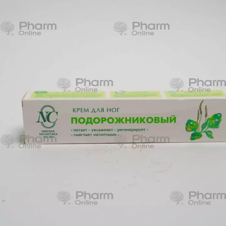 Foot cream "Podorozhnikovy" (2475) 50 ml (Cream) (Nevskaya cosmetics) (Russia)