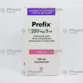 Prefiks 250 mg/5 ml/100 ml (Suspension) (Nobel Farma İlac San. ve Ticaret A.Ş.) (Türkiyə)