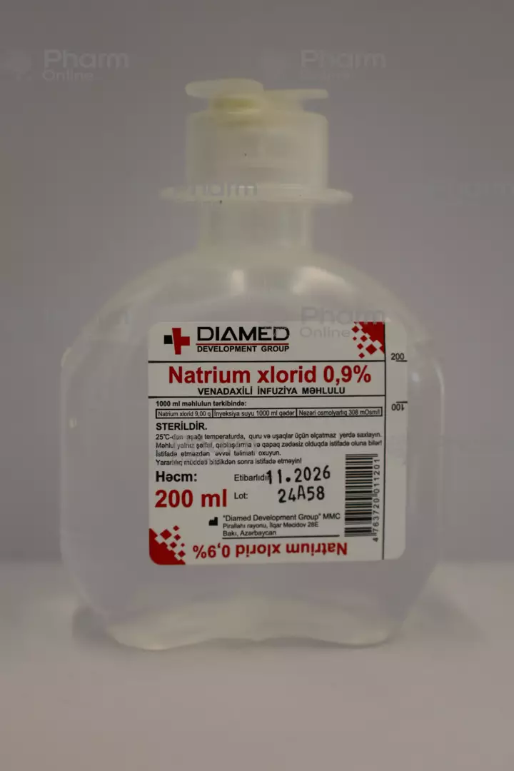 Natrium xlorid 0,9% 200 ml (Məhlul)