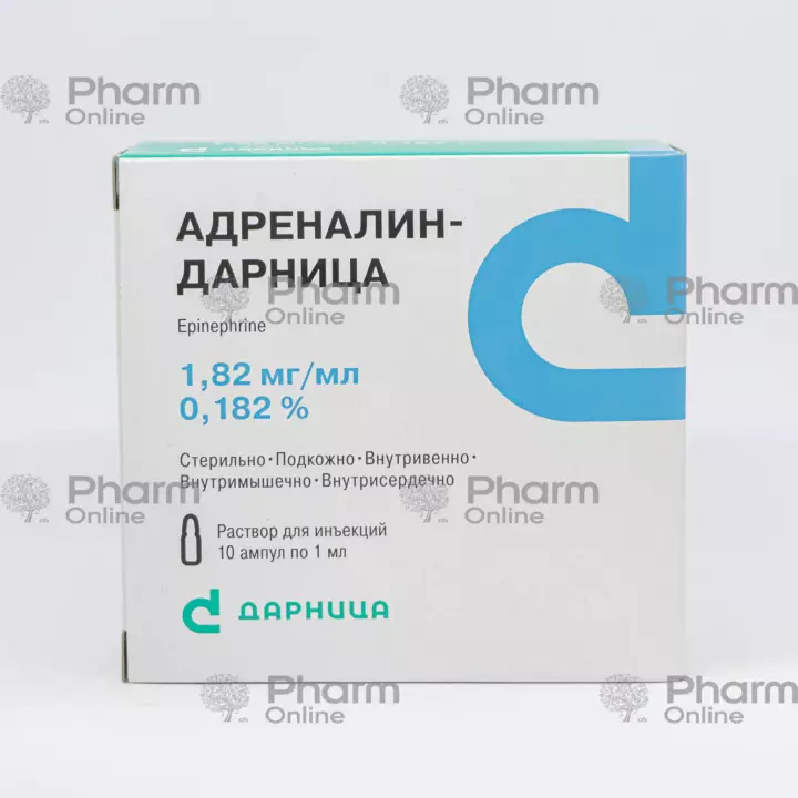 Adrenaline g/t 0.18% 1 ml № 10 (Ampoules) (Darnitsa) (Ukraine)
