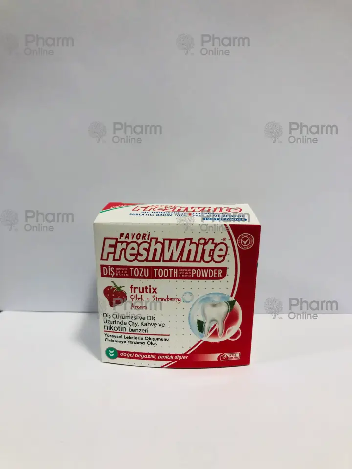 Tooth powder "Favori Fresh White" Strawberry (1124) 50 gr (Cosmetics) (<>) (Turkey)