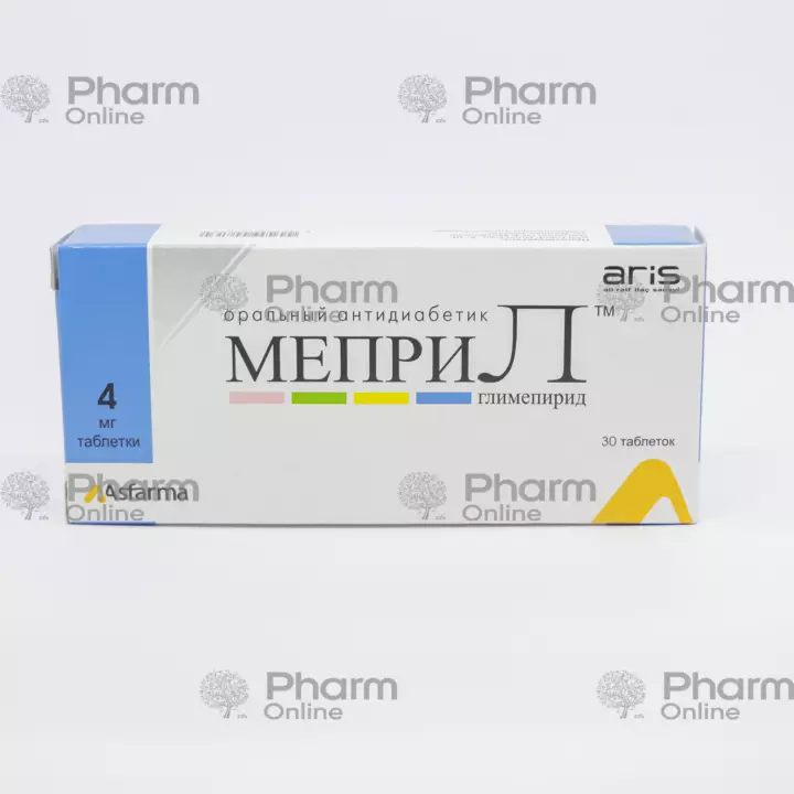 Mepril 4 mq № 30 tablet – təzyiqi tənzimləyən  dərman.