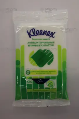 Kleenex Şi yağı və aloe vera ilə antibakterial yaş salfetlər (1259) № 10