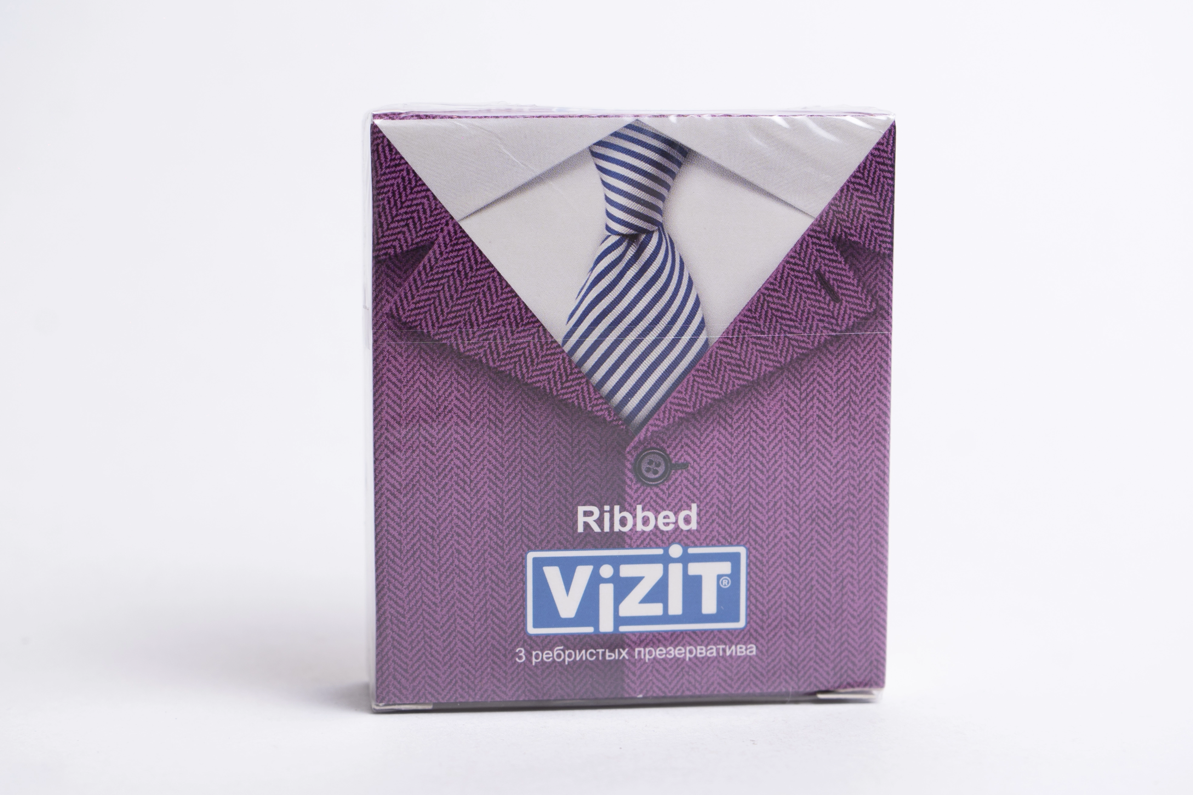 Vizit ribbed condom with rings № 3