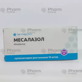 Mesalazole 1000 mg № 14 (Rectal suppositories) (Pharmaprim) (Moldova)