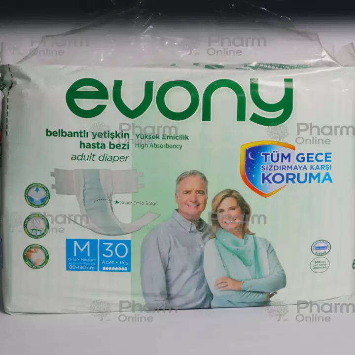 Diapers for adults Evoni Premium 80x130cm medium №30 (Turkey)