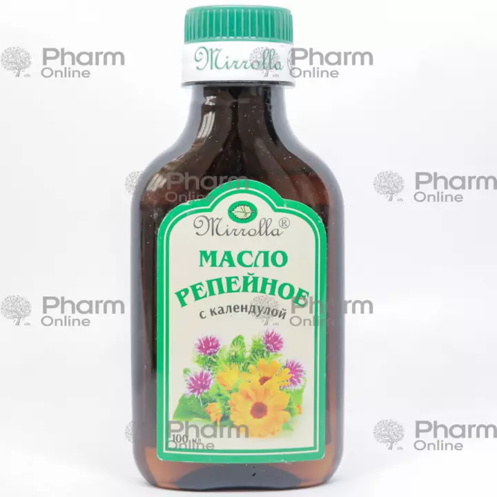 Репейное масло с календулой 100 мл (Мирролла) (Раствор) (Мирра ООО) (Россия)