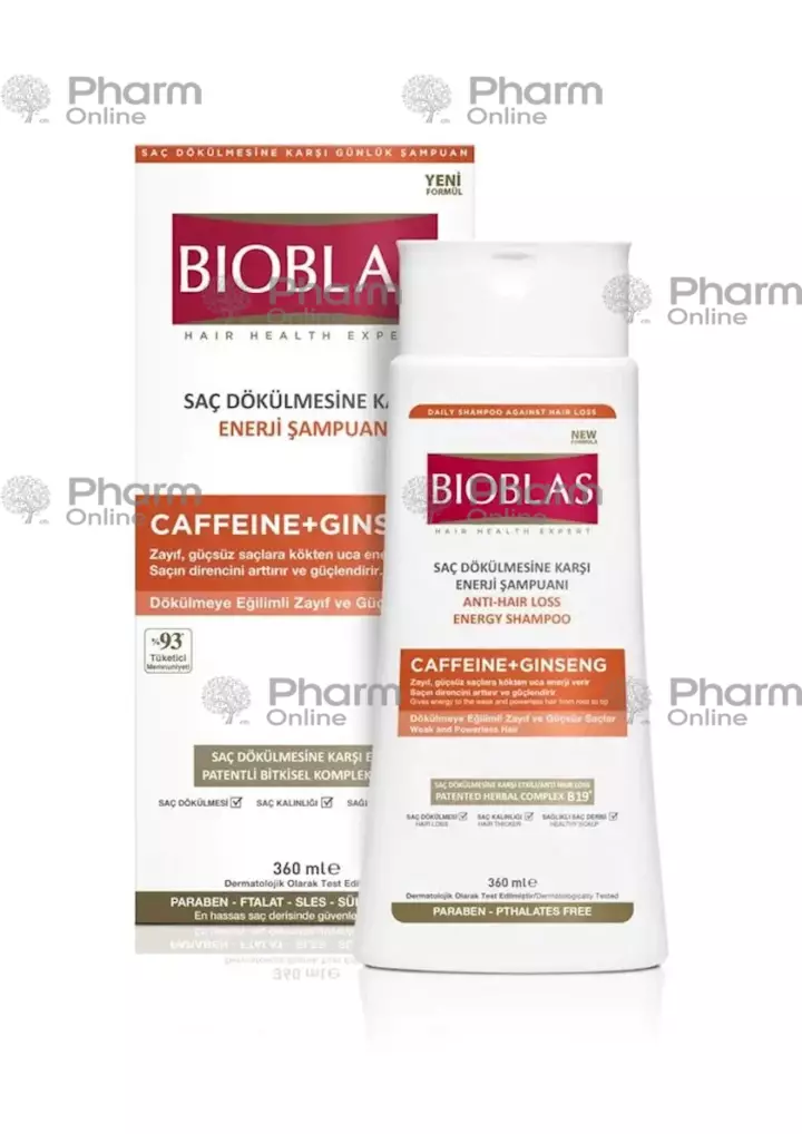 Bioblas  saç tökülməsinə qarşı kofein + jenşen (8408) 360 ml