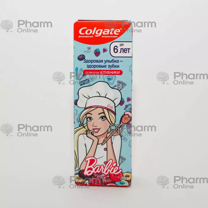Colgate Barbie diş pastası 6 yaşdan yuxarı uşaqlar üçün çiyələk ətirli 80 q