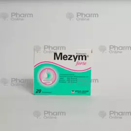 Mezym forte 3500 units – 20-tablet pack for bloating, heaviness and enzyme deficiency