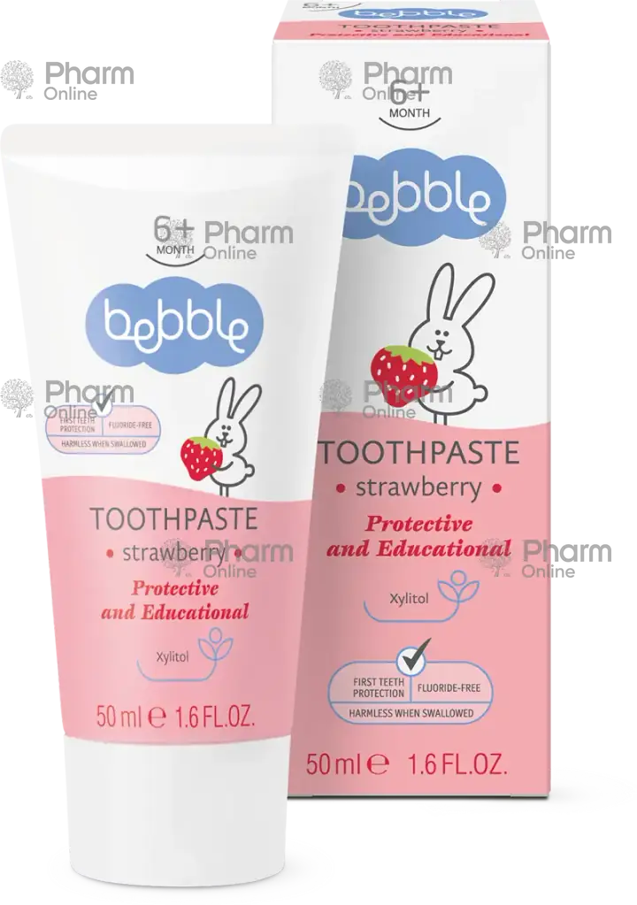 Uşaq diş məcunu  "Bebble" çiyələkli  50ml