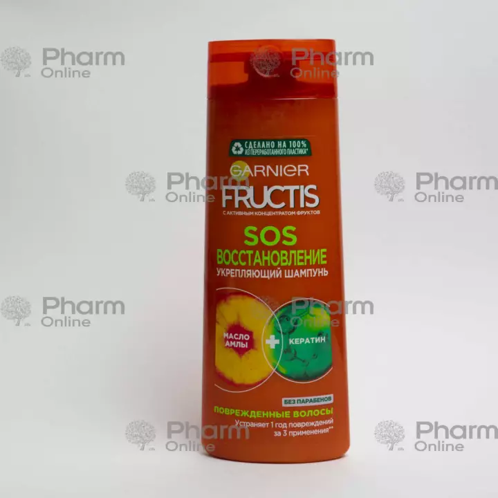 Garnier Fructis şampunu quru, çox qurumuş və zədələnmiş saçlar üçün üçqat bərpaedici 400 ml