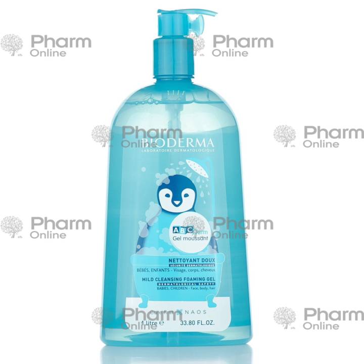 Bioderma ABSderm Köpükləndirici uşaq üz və bədən təmizləyicisi 1 l (Fransa)