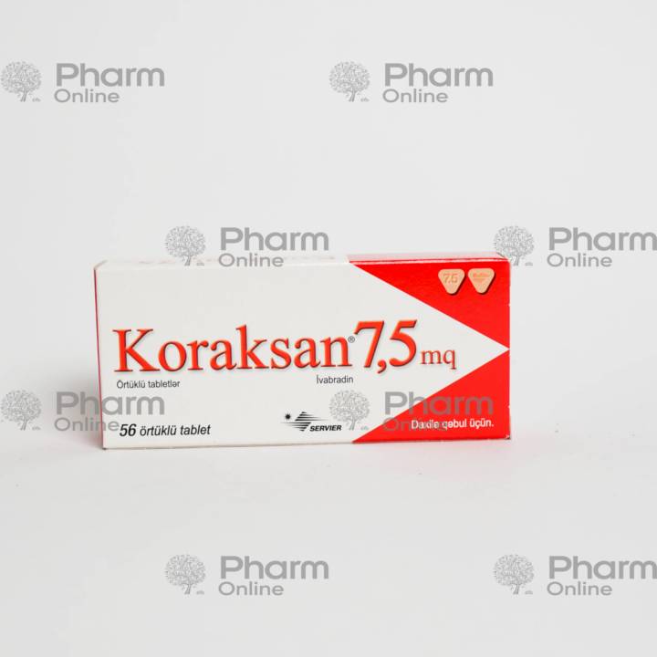 Koraksan 7.5 mg № 56 (Heb) (Servier) (Fransa)