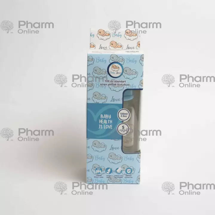 Baby love şüşə butılka temperatur göstəricisi ilə  (8030) 120 ml (Kosmetika) (<>) (Çin)