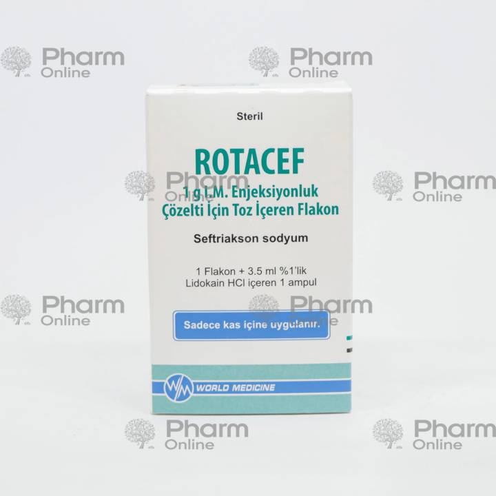 Rotasef 1 g №1 (Ampulalar) (FARMA VİJN İLAÇ SAN VE TİC AŞ / ZENTİVA SAĞLIK ÜRÜNLERİ SAN VE TİC AŞ